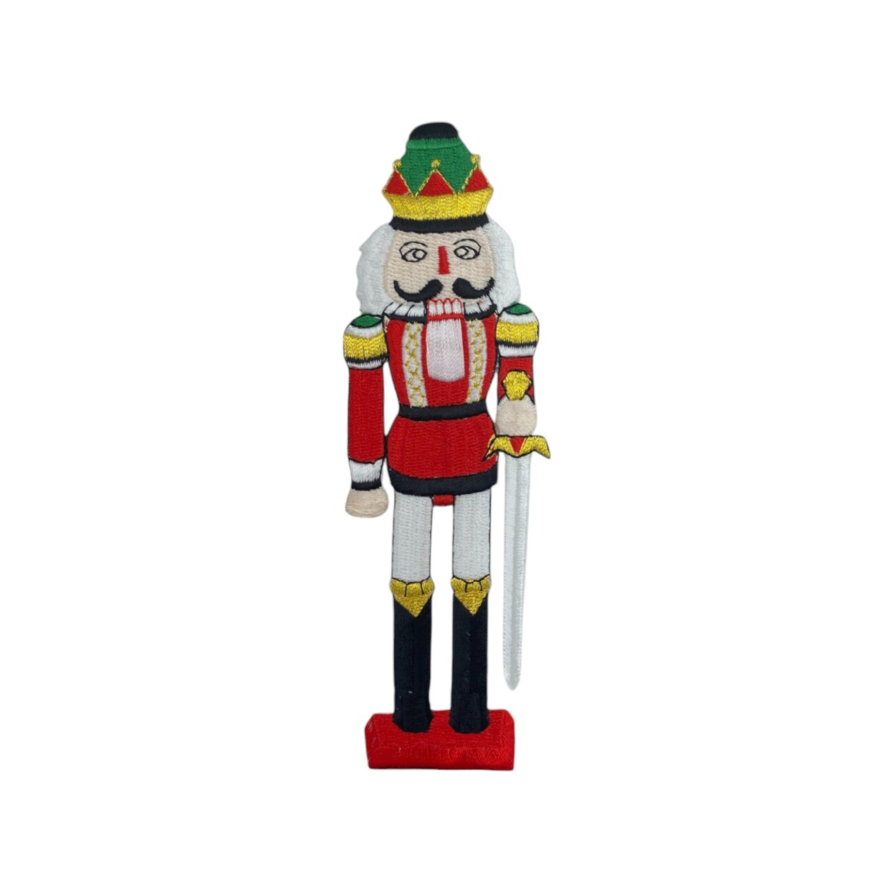 Nutcracker with Sword, Christmas, Toy Soldier, Embroidered, Iron on Patch